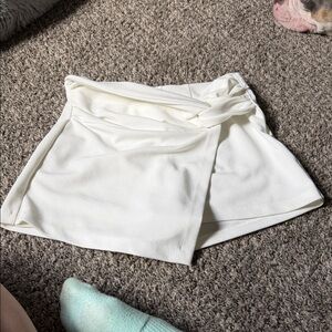 Zara White Women's Skort